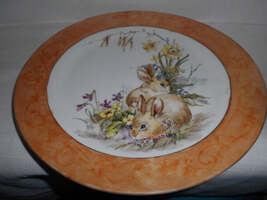 Rabbit W/ Flowers Plate - $14.99
