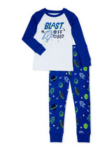 Wonder Nation Toddler Boys Sleep Set Pajamas Blue Blast Off Size 4T - £19.97 GBP
