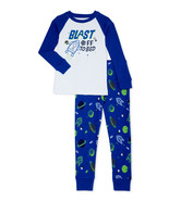 Wonder Nation Toddler Boys Sleep Set Pajamas Blue Blast Off Size 4T - £19.91 GBP