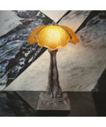Art Deco Lamp Ornate Light &quot;AMBER SHELL&quot; Figurine Collector&#39;s Item Signe... - $2,335.61