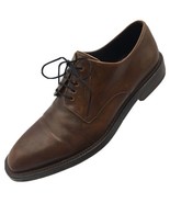 SH25 Hugo Boss Sz 7 Brown Leather Plain Toe Blucher Derby Dress Shoe Ita... - £21.06 GBP