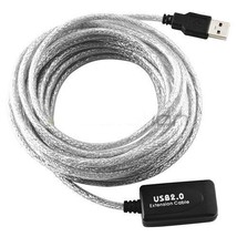 USB Extension Cable with Repeater A Male to A Female (16ft) - Silver - £12.57 GBP