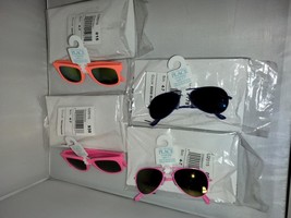 LOT- 4 Pairs The Childrens Place Sunglasses Size 4-7 NOS Pink Blue Orange - £19.61 GBP