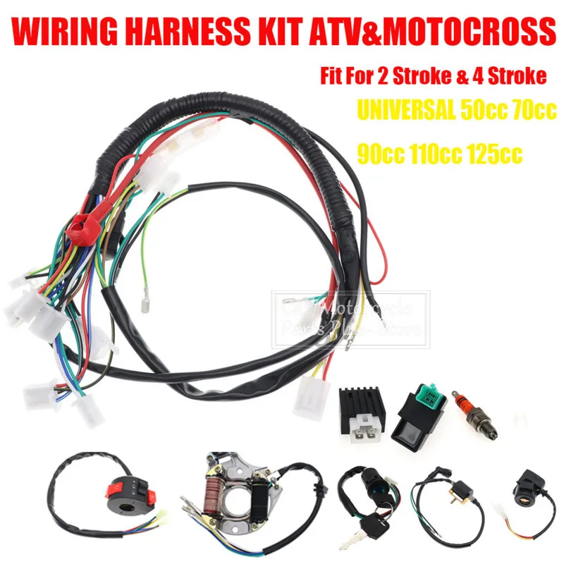 CDI Wire Harness embly Wiring Set  50cc 70cc 90cc 110cc 125cc Chinese ATV Electr - £240.58 GBP
