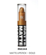 RK BY KISS  MATTE LIPSTICK GOLD COLOR MATTE LIPSTICK RMLS44 - $55.17 MXN