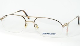 NOS SPEED eyewear SP052 41 GOLD /TORTOISE EYEGLASSES GLASSES FRAME 52-17... - $951.31 MXN