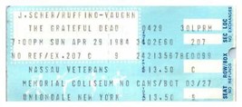 Grateful Dead Concert Ticket Stub Avril 29 1984 Uniondale de New York - £47.57 GBP