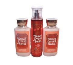 Snowy Citrus Swirl Fragrance Mist &amp; Body Lotion Bath &amp; Body Works 3 Piece Set - $36.99