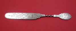 Vanderslice Coin Silver Junior Knife Bright-Cut with Twisted Handle 6 3/4&quot; - $187.11