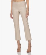 By Malene Birger Florentina Cropped Lamb Leather Trousers Cement Beige S... - £445.72 GBP