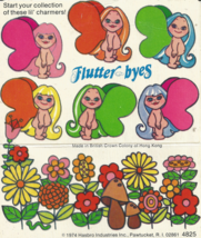 Vintage 1974 Hasbro Flutter Byes Carboard Doll Backing Only - $9.90