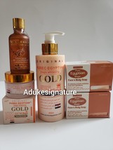 Purec egyptian magic gold whitening lotion, milk serum and 2 soaps - $105.00