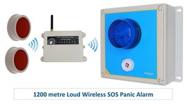 1200 Metre Wireless &#39;S&#39; Range Panic &amp; Lockdown Alarm (with adjustable siren) - £402.92 GBP