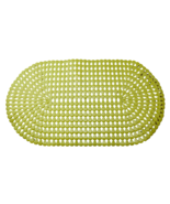 Oval Bath Shower Mat with Pear Shape Diamond Design Anti-Slip Suction Ye... - $200.73 MXN