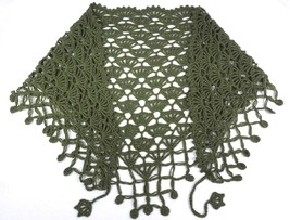 Crochet, Openwork, Green shawl G1 - $100.00