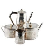 1849 Elkington, Mason &amp; Co Silverplate Coffee &amp; Tea Set (4 Pcs) Cream Su... - €1.699,74 EUR