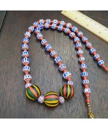 Beautiful Blue chevron beads 6 layers Chevron glass beaded necklace Gift - €35,65 EUR Beautiful Blue chevron beads 6 layers Chevron glass beaded necklace Gift - €35,65 EUR