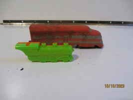 2 Vintage Toy Train Engines One Gettysburg Railroad Toy Whistle One Hard Rubber - £7.85 GBP