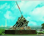 US Marine Corps Memorial Arlington Virginia VA UNP Chrome Postcard H9 - $2.63