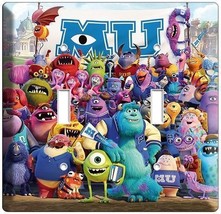 MONSTERS INC UNIVERSITY MIKE SULLY DOUBLE LIGHT SWITCH COVER KIDS ROOM D... - $13.94