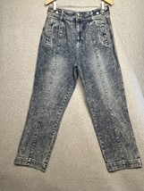 SO Retro Vintage Style Super High Rise Straight Leg Jeans Juniors Size 13/31 W - £20.48 GBP