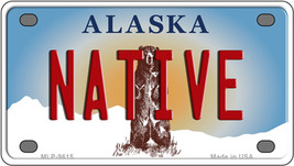 Native Alaska State Novelty Mini Metal License Plate Tag - £11.72 GBP