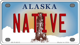 Native Alaska State Novelty Mini Metal License Plate Tag - $284.59 MXN