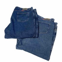 Wrangler Jeans Mens Blue Denim Regular Straight Leg Fit 50x29 Set of 2 Pants - £24.28 GBP