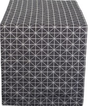 1 Fabric Indoor Printed Table Runner(14&quot;x72&quot;) BLACK &amp; WHITE TRIANGLES DE... - £14.20 GBP