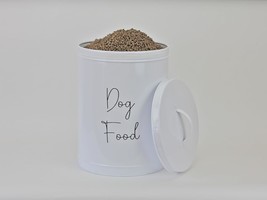 Metal Dog Food Storage Container- Large- Up To 40Lbs- Decorative Pet Foo... - $71.99