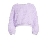No Boundaries PURPLE Yeti Cropped Pullover Top Juniors Size Large 11-13 NWT - £10.13 GBP