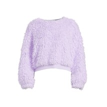 No Boundaries PURPLE Yeti Cropped Pullover Top Juniors Size Large 11-13 NWT - £10.30 GBP