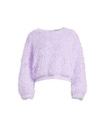 No Boundaries PURPLE Yeti Cropped Pullover Top Juniors Size Large 11-13 NWT - £10.12 GBP