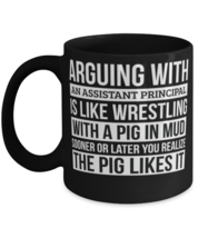 Assistant Coffee Mug, Like Arguing With A Pig in Mud Assistant Gifts Funny  - $17.95