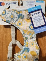 Brand New Top Paw Adjustable Fashion Comfort Harness Small Yellow Blue Flower - £6.17 GBP