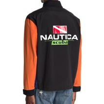 Nautica Men&#39;s Long Sleeve Reissue Colorblock Scuba Graphic Light Jacket Black M - £28.66 GBP