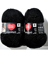 2 Pack Red Heart Comfort 4 Medium 600yds Black Gold E707D Acrylic - $53.48 CAD