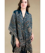 Jamevar Blue Wool Poncho - €83,76 EUR