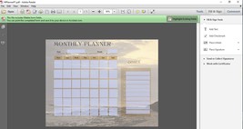Digital Monthly Planner with fillable fields in landscape orientation - $2.85