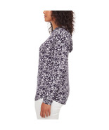 S.C. &amp; Co. Womens Floral Print Top with Hood Size Medium Color Navy Floral - £23.65 GBP