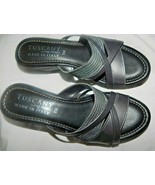 NEW Tuscany By Easy Street SILVER MULTI LUCETTE SHOES SANDALS SIZE 7 - £23.42 GBP