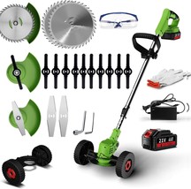 Weed Wacker Battery Operated, 3 In 1 Cordless Grass Trimmer With 3 Types... - £49.28 GBP