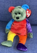 RETIRED 2002 TY BEANIE BABY FRANKENTEDDY BEAR STITCHES PATCHWORK COLORFU... - £11.84 GBP