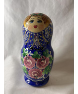Hand-Painted Russian Matryoshka Doll - Floral Design - $45.99