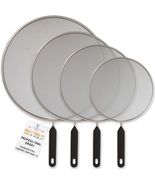 4-Piece Stainless Steel Splatter Guard Set (13&quot;, 11.5&quot;, 10&quot;,8”) Fine Mes... - €25,76 EUR