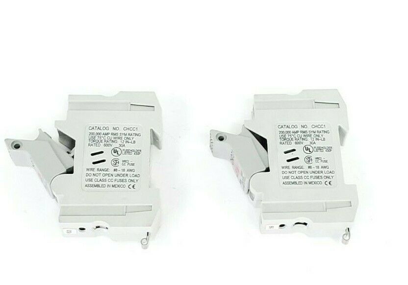 LOT OF 2 COOPER BUSSMANN CHCC1 FUSE HOLDERS 30A 600V - $18.95