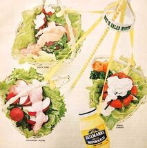 1966 Hellmanns Real Mayonnaise Salad Month Recipe Advertisement Condimen... - €21,41 EUR