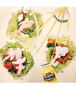 1966 Hellmanns Real Mayonnaise Salad Month Recipe Advertisement Condimen... - $454.52 MXN