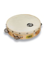 CP378 8&quot; Wood Tambourine, Headed, Single Row Jingles - £23.52 GBP