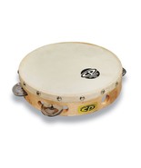 CP378 8&quot; Wood Tambourine, Headed, Single Row Jingles - $28.99